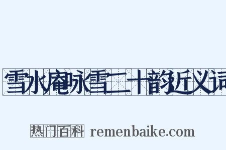 雪水庵咏雪二十韵近义词是什么意思的图片